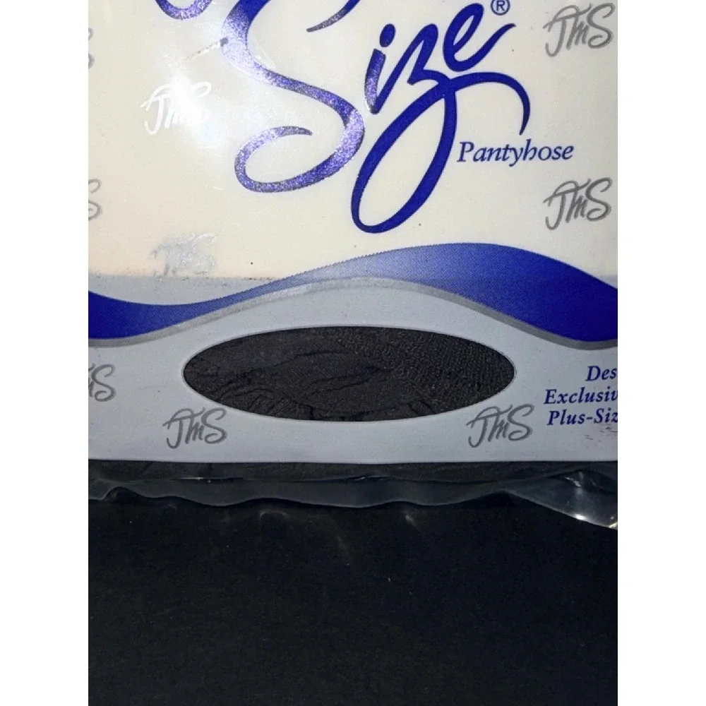 Just My Size Light Support Pantyhose Off Black Size 4X Reinforced Toe